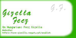 gizella fecz business card